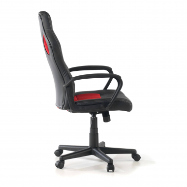 outlet sedia da ufficio rosso montmelo ecopelle braccioli fissi 7