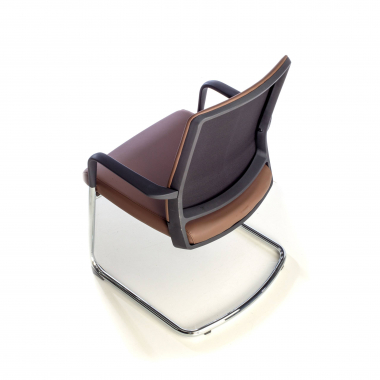 outlet sedia da ufficio marrone bali ecopelle braccioli fissi 9