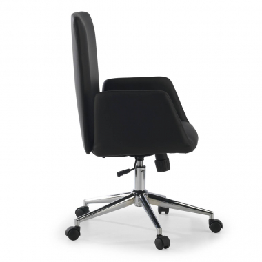 outlet sedia da ufficio nero bridget tessuto braccioli fissi 4
