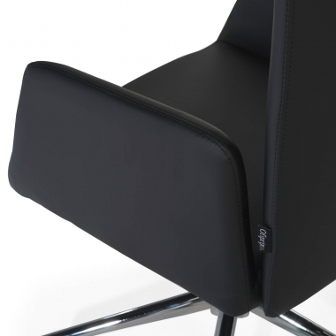 outlet sedia da ufficio nero bridget tessuto braccioli fissi 5