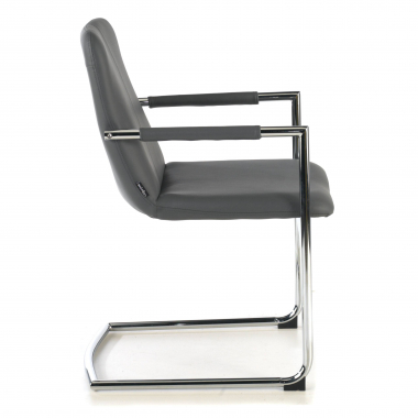 outlet sedia da ufficio grigio dallas ecopelle braccioli fissi 4