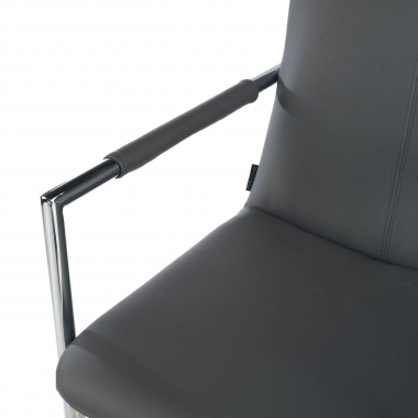 outlet sedia da ufficio grigio dallas ecopelle braccioli fissi 7