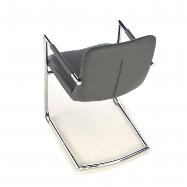 outlet sedia da ufficio grigio dallas ecopelle braccioli fissi 8