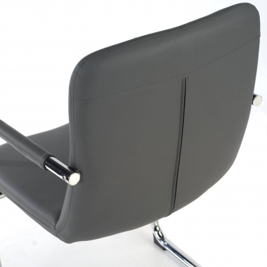 outlet sedia da ufficio grigio dallas ecopelle braccioli fissi 5