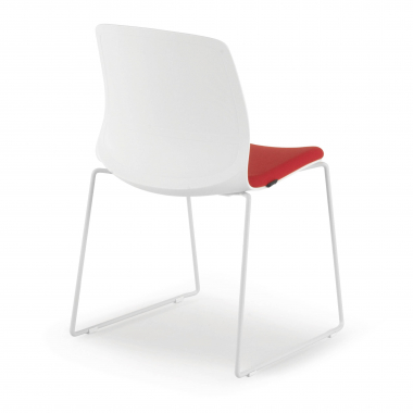 outlet sedia da ufficio rosso swing tessuto senza braccioli 6