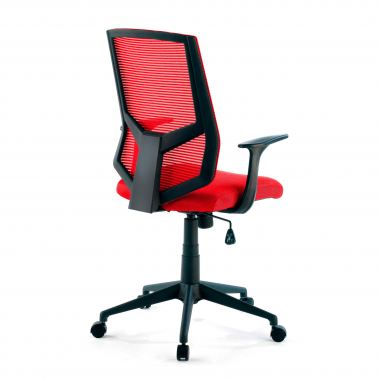 outlet sedia da ufficio rosso archer rete transpirante braccioli fissi 4