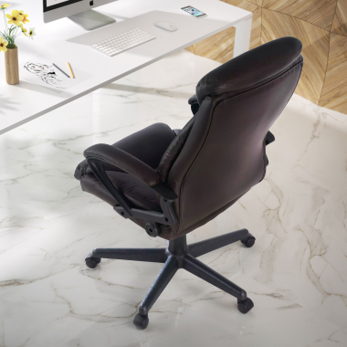 outlet sedia da ufficio marrone denis ecopelle braccioli fissi 2