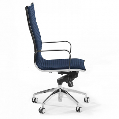 outlet sedia da ufficio blu brenton ecopelle braccioli fissi 6