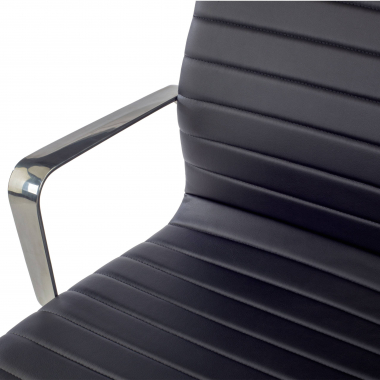 outlet sedia da ufficio nero class ecopelle braccioli fissi 4