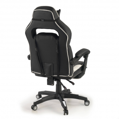 outlet sedia da ufficio bianco logan ecopelle braccioli mobili 7