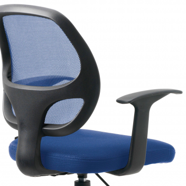 outlet sedia da ufficio blu one rete transpirante braccioli fissi 4