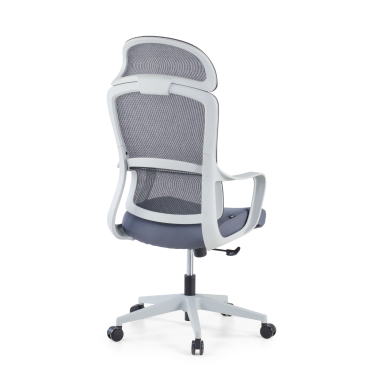outlet sedia da ufficio bianco grigio nebula rete transpirante braccioli fissi 5