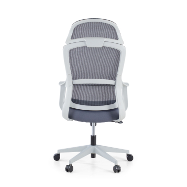 outlet sedia da ufficio bianco grigio nebula rete transpirante braccioli fissi 6