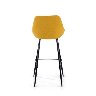 outlet sedia da ufficio giallo giselle tessuto braccioli fissi 6