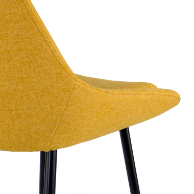 outlet sedia da ufficio giallo giselle tessuto braccioli fissi 8