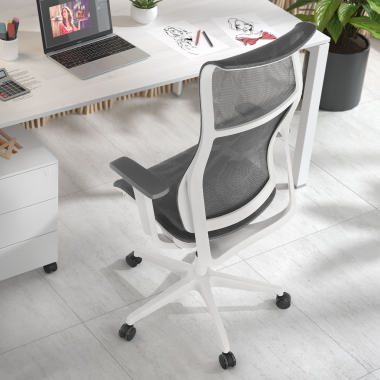 outlet sedia da ufficio grigio stay rete transpirante braccioli mobili 2