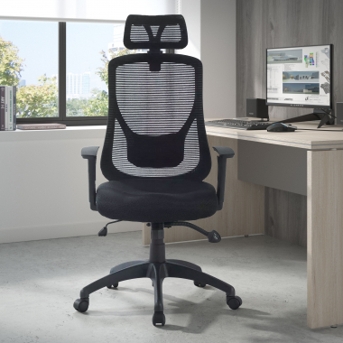 outlet sedia da ufficio nero lake rete transpirante braccioli mobili 2